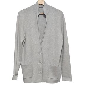 Alashan Lightweight Cashmere Blend Cardigan Gray Size Medium  Minimalist